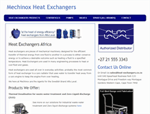 Tablet Screenshot of heat-exchangers.co.za